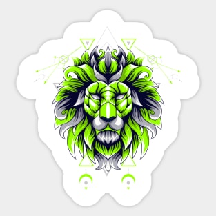 lion head graphic Sticker